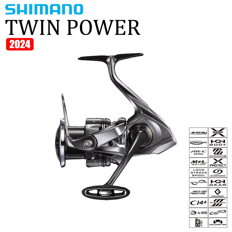Shimano Reel Sustain - SHIMANO 2024 TWINPOWER Mulinello da Spinning