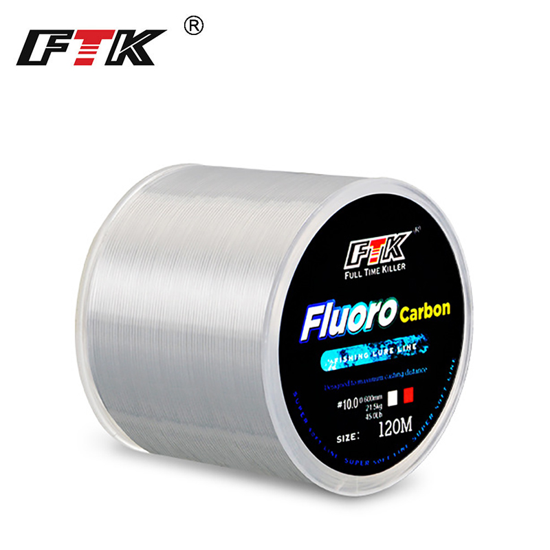 Fluorocarbon Line - FTK 120m Lenza da pesca 0,2mm-0,6mm