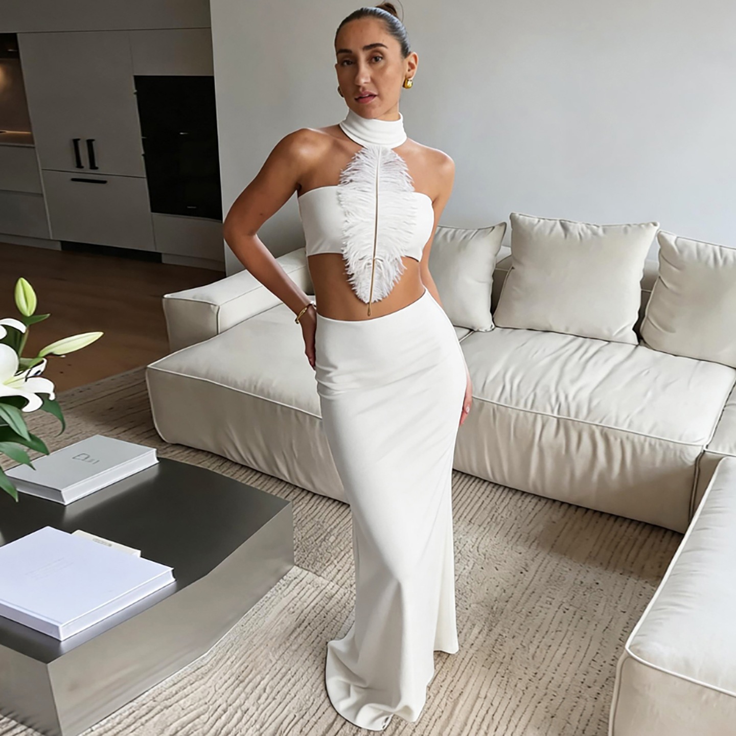 Completo da donna bianco sexy  - Fly Line recensione e prezzo